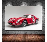 FREPEG Poster PictureSupercars Posters Ferraris 250 GTO Vintage Retro Sport Car Painting Print Wall Art Home Living Room Decor19.7x27.6 in(50x70cm) no frame