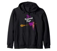 Frequent Flyer Witch Gift Cute Halloween Outfit for Women Felpa con Cappuccio