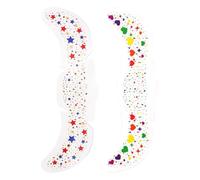 Frequenze - 6 Pezzi Leafulle Glitter | Donne Lentiggini | Tatuaggi Temporanei | Adesivi Cosmetici Impermeabili | Patch Per Il Trucco Per Il Trucco A Stella E Cardiaco Per La Pelle Per Performance D