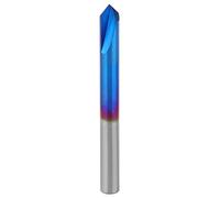 Fresa a 90 Gradi Estremità Smussata, Fresa a 2 Taglienti in Metallo Duro Fresa Smussatura Rivestimento Blu Smusso Fresa Utensile Manuale, Fresa a Smusso (5 * 50mm)