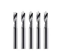 Fresa a candela 5 pz/lotto gambo 3.175 4 6 8mm CNC Singolo Flauto Solido Lega di Carburo di Tungsteno Fresa, fresa for Alluminio(5PCS-SA1F-D6.0-L32)