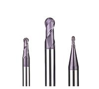 Fresa A Candela Con Testa Sferica 1pc Frese A Candela Con Punta A Sfera In Metallo Duro Integrale A Due Taglienti 2 Taglienti Fresa A Candela Cnc R0.5-R6.0 Per Lavorazione Di Superfici E Scanalature I