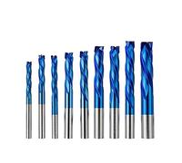 Fresa a candela in metallo duro con gambo da 3,175/4/5/6/8 mm, fresa a spirale for fresa CNC, fresa in alluminio con rivestimento blu nano for la fresatura di vari tipi di metallo(6x6x25x50)