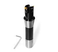 Fresa a estremità indicizzabile, gambo R8, diametro di taglio 1 ", 2 flauto, lunghezza totale 5-9/16", con inserti in carburo TPCN1103PDTR, inserti in metallo duro OSCARBIDE