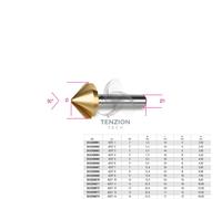Fresa A Svasare Ed Incassare A 3 Taglienti HSS-Tin - Beta 426T