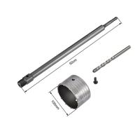 FRESA A TAZZA 100 MM ASTA PROLUNGA 50 CM PER TRAPANO ATTACCO SDS PLUS