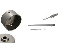 FRESA A TAZZA MM 120 CAROTATRICE CON ASTA SDS max 350 MM CEMENTO MURO MATTONI