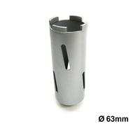 Fresa al diamante per carotatrice Ø 63 mm - lunghezza 160mm