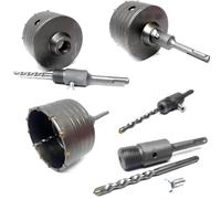 FRESA CAROTATRICE A TAZZA x MURO da 30mm A 160mm + ASTA DA 11 CM SDS PLUS