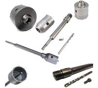 FRESA CAROTATRICE A TAZZA x MURO da 30mm A 160mm + ASTA DA 35 CM SDS PLUS