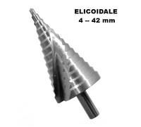 FRESA CONICA ALLARGAFORI A GRADINO PER METALLO 4 - 42 mm ALLARGA FORI