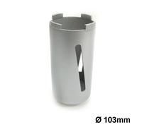 3S SuperSamaStore Fresa Carotatrice a Diamante Diametro 103 Mm per Carotaggi su Pareti Mattoni, Fresa Professionale a Corona per Fori in Laterizio, 5 Denti, Attacco 1/2" Femmina Passo Gas, 160 Mm