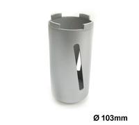 Fresa corona al diamante per carotatrice Ø 103 mm - lunghezza 160mm