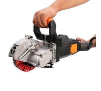 Fresa da parete 4800 W, per calcestruzzo, bagnato e asciutto, 5000 giri/min, dimensioni massime, 42 x 40 mm, con pompa dell'acqua e 5 lame per taglio, cemento, acciaio, legno, marmo, mattoni