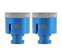 Fresa diamantata per piastrelle 50mm - BRSCHNITT M14, punta diamantata per piastrelle in porcellana, ceramica, marmo e granito, per smerigliatrice angolare (2 pezzi)