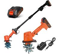 Fresa Elettrica Da Giardino A Batteria 21v, Coltivatore E Rotavatore, Larghezza Di Lavorazione 10 Cm,Profondità Di Lavoro 10 Cm,Con Batteria E Caricabatteria,Per Giardino,Orto,Serra(1 battery)