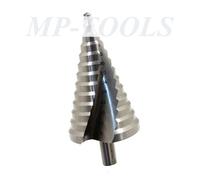 FRESA ELICOIDALE A GRADINI SCALINI CONICA HSS 4-39 MM ALLARGAFORI PUNTA BI