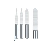 Fresa for PCB a forma di V Gambo 1/8 10 15 20 25 gradi Punta for incisione 3D for la lavorazione del legno Utensile for intaglio in PVC Punta for router CNC(10pcs degree10x0.3mm)