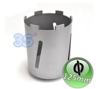 Fresa foretto al diamante per carotatrice Ø 125 mm - lunghezza 160mm
