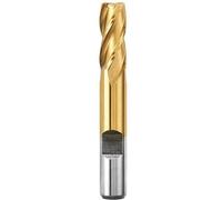 FRESA FRONTALE A 4 TAGLIENTI DIN844 HSS RIVESTITA TIN CANDELA GAMBO CILINDRICO