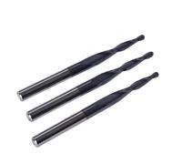 Fresa in metallo duro integrale di tungsteno da 4 mm, 6 mm e 8 mm, frese a testa sferica conica, punte for fresa for legno e metallo*2 pezzi(R2.0X30X6DX75L)