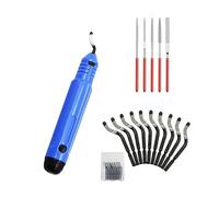 Fresa in plastica alluminio rame, sbavatore a 360°, sbavatore, sbavatore manuale universale con 10 lame di ricambio e 5 lime diamantate, per stampa 3D