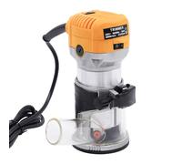 Fresa multifunzione, fresatrice e trimmer con una sola mano, fresatrice per bordi, fresa superiore, trimmer, 6 velocità variabili per legno, fresatrice per legno, fresatrice per bordi con base per