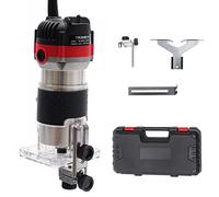 Fresa per bordi da 800 W, 30000 giri/min, fresa per legno, fresa manuale portatile con base trasparente, spazzola di carbone, 2 chiavi