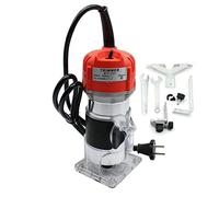 Fresa per bordi elettrica, 800 W, fresa per legno a mano, con arresto parallelo, aiuto di guida, pinze da 6 mm, chiave a forchetta