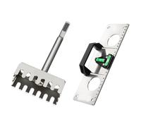 Fresa per fori quadrati con guida di allineamento in acciaio al carbonio, strumento di installazione rapida per elettricisti e attività di miglioramento della casa, sgancio rapido, kit quadrato