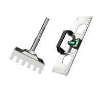 Fresa per fori quadrati con guida di allineamento in acciaio al carbonio, strumento di installazione rapida per elettricisti e attività di miglioramento della casa, sgancio rapido, kit quadrato