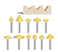 Fresa per legno, 1 pezzo, codolo da 6 mm, 90 gradi, a forma di V, 3D, per intaglio del computer, lavorazione del legno, punta per fresa (6 x 22 x 150)