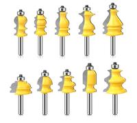 Fresa per legno, 1 pezzo, gambo da 8 mm e 12 mm, per modanatura architettonica, corrimano, router, base CNC, fresa per lavorazione del legno, punta per fresa facciale (12 mm x 25,4 mm x 72,5 mm)