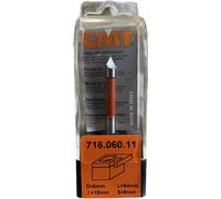 CMT 716.060.11 Fresa per Forare e Rifilare con Guida, Arancione/Grigio