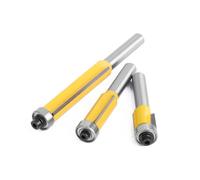 Fresa per router Punta del router con rivestimento a filo della lama lunga gambo da 8 mm cuscinetto for modello in legno Fresa in carburo di tungsteno(3 PCS SET)