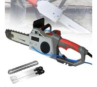 Fresa Per Scanalature A Umido Per Granito E Cemento Armato,Sega A Catena Elettrica Portatile Per Cemento Con Catena Diamantata, Include Pompa Dell'Acqua, 2 Catene E 2 Barre Di Guida(350)