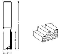 Fresa per scanalature HM con tagliente frontale a punta