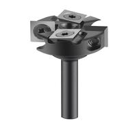 Fresa Per Spianatura Di Pannelli Di Rivestimento CNC, Gambo Da 1/4", Fresa Per Spianatura Di Lastre A 2+2 Scanalature, Inserto in Carburo Di Tungsteno Per Pialla Per Legno, Punta Per Piallatura
