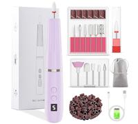 Fresa per Unghie - 12 in 1 Lima Unghie Elettrica Professionale - 20000 giri/min, 5 Gear Electric Nail Drill Manicure elettrico Lima Unghie Elettrica per Rimozione Smalti e Gel Semipermanente (Viola)