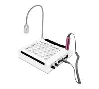 Fresa per unghie 4 in 1 con aspirazione della polvere e lampada a LED - Set professionale manicure per la casa e il salone di bellezza - Macchina per unghie bianche