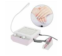 FRESA PER UNGHIE ASPIRATORE PROFESSIONALE LAMPADA LED KIT 3 IN 1 NAIL MANICURE