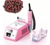 Fresa per unghie E-lima da 30.000 giri/min, lima elettrica per unghie con 106 nastri abrasivi e punte per trapano per unghie, strumenti per pedicure e manicure per unghie acriliche, unghie spesse, acc