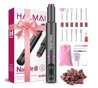 Fresa per unghie elettrico, Cordless Portable Nail File Kit per acrilico, Unghie Gel, Ricaricabile Professionale Manicure Acrilico Pedicure Macchina per la casa con Max 20000 RPM (Grigio Scuro)