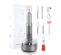 Fresa per Unghie,Fresa per Unghie Professionale Gel Manicure e Pedicure Elettrico,6 Velocità Velocità Regolabile,Portatile Ricaricabile Lima Elettrica Unghie Portatile Fresa,Nail Drill