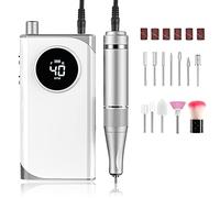 Fresa per Unghie Professionale, 40000RPM Fresa Unghie Lima per Unghie Elettrica Semipermanente, Velocità Regolabile, per Unghie Acriliche Gel e Pedicure