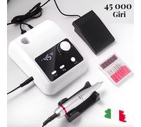 Fresa Per Unghie Professionale 45000 Giri Ricostruzione Smalto Manicure + Pedale