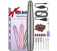 Fresa per Unghie Professionale, BICKON Manicure Elettrico e Pedicure Set con 6 Punte, Sicuro e Silenzioso, 0~20000 RPM Velocità Regolabile, Portatile Fresa Unghie in Gel per Casa Salone Regalo