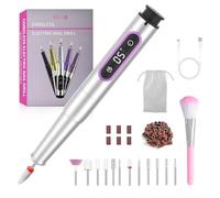 Fresa per Unghie Professionale- Frese con 5 Velocità 25000 giri/min - Kit Manicure Elettrico Pedicure con Batteria - Lima elettrica per unghie 13 in 1 -Fresa per calli e duroni piedi, Nail Drill