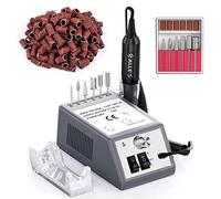 Fresa per Unghie Professionale, Lima per Unghie Elettrica 20000RPM, Efile Buffer Strumento per levigare unghie acriliche con set di punte per unghie e nastri abrasivi (grigio)