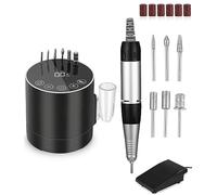 Fresa per Unghie Professionale, Lima per Unghie Elettrica 35000RPM, Set Manicure Elettrico con Pedale e 6 Fresa, Macchina per Unghie Acriliche Gel, Nail Drill, Manicure e Pedicure Elettrico